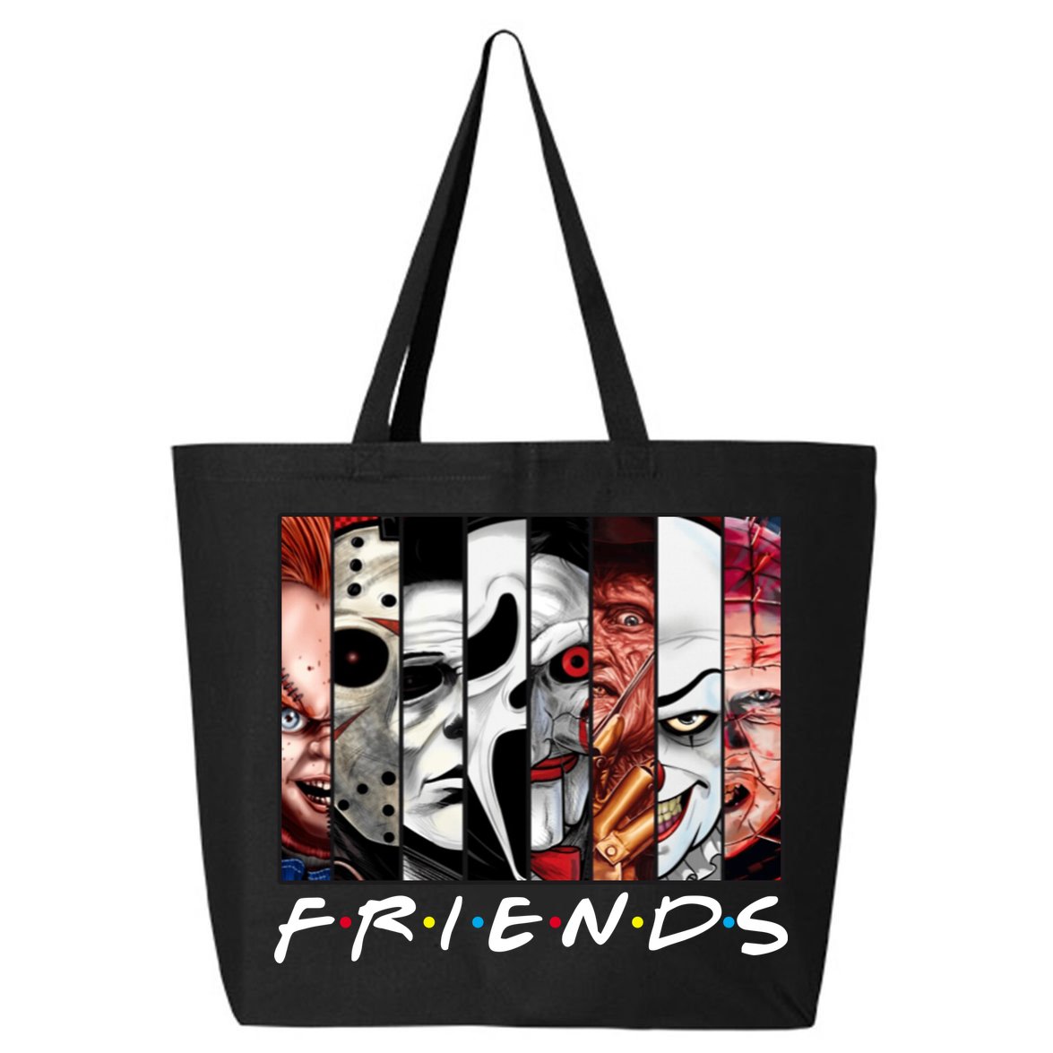 Friends Halloween Horror Squad Parody 25L Jumbo Tote