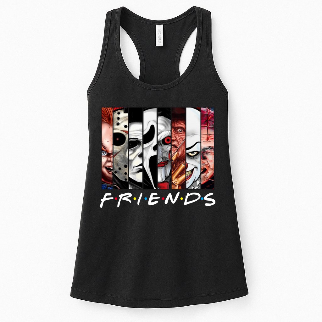 Friends Halloween Horror Squad Parody Womens Tank Top