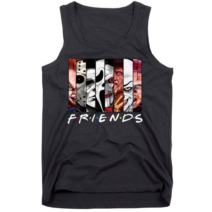 Friends Halloween Horror Squad Parody Tank Top