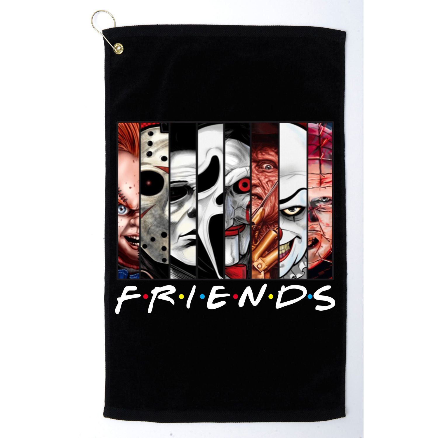 Friends Halloween Horror Squad Parody Golf Towel