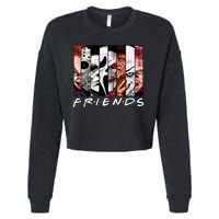 Friends Halloween Horror Squad Parody Cropped Pullover Crew