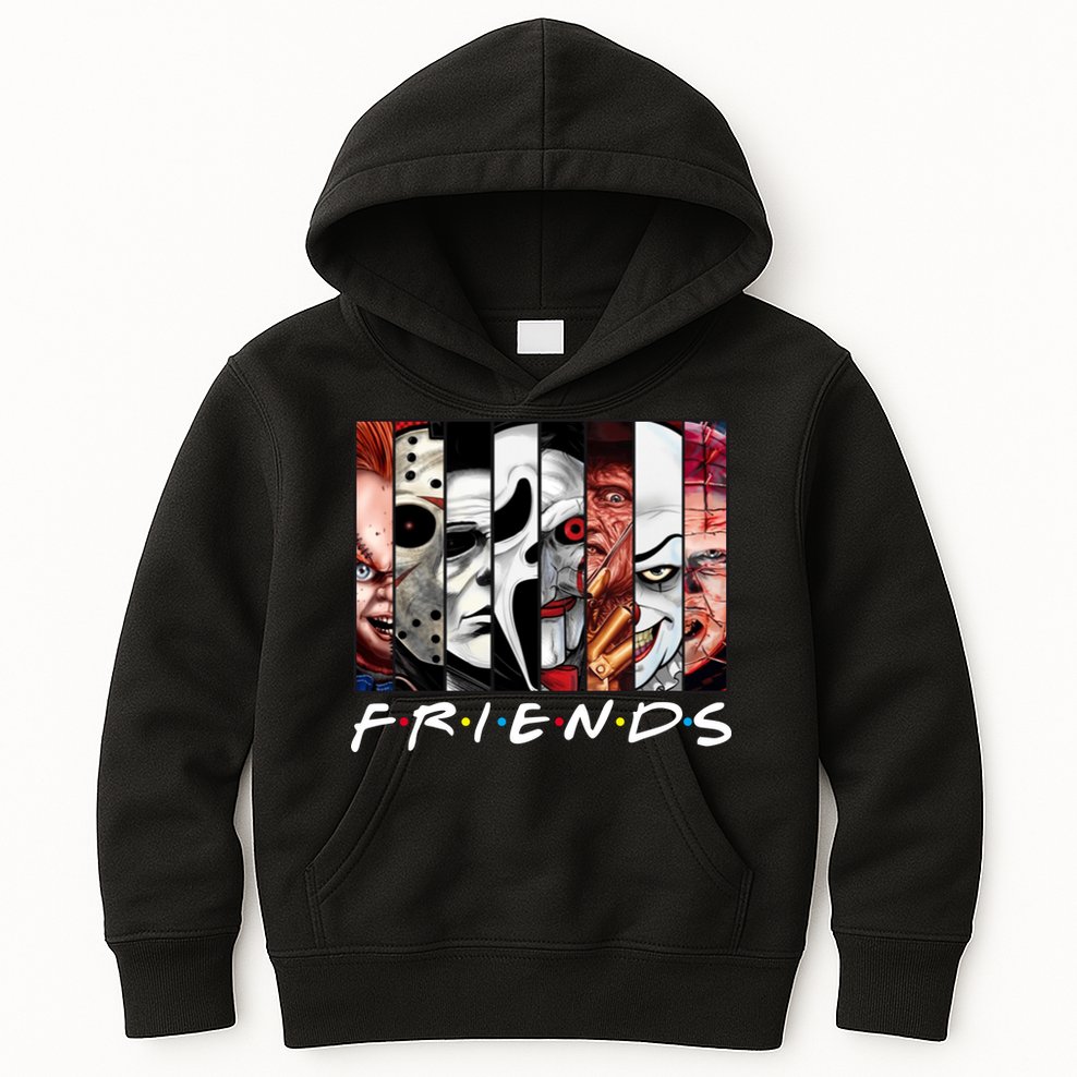Friends Halloween Horror Squad Parody Kids Hoodie