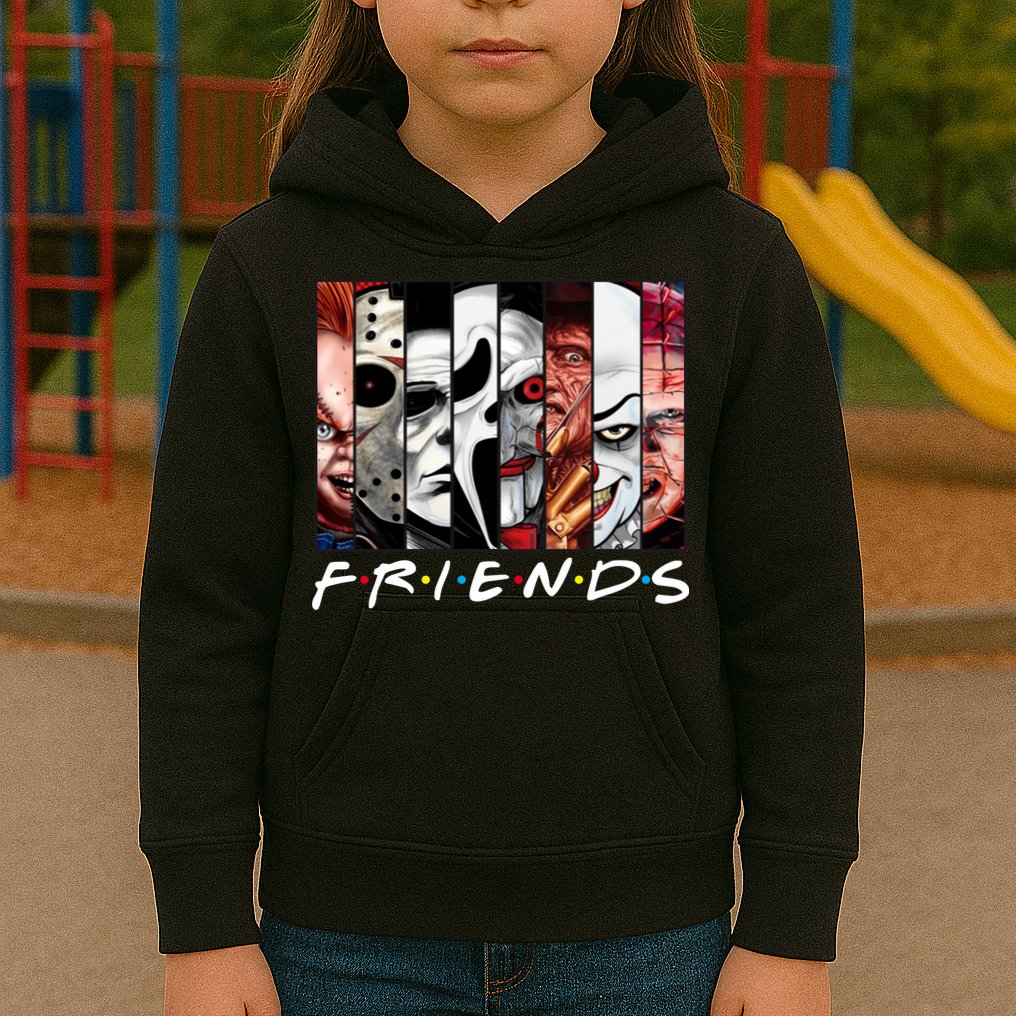 Friends Halloween Horror Squad Parody Kids Hoodie