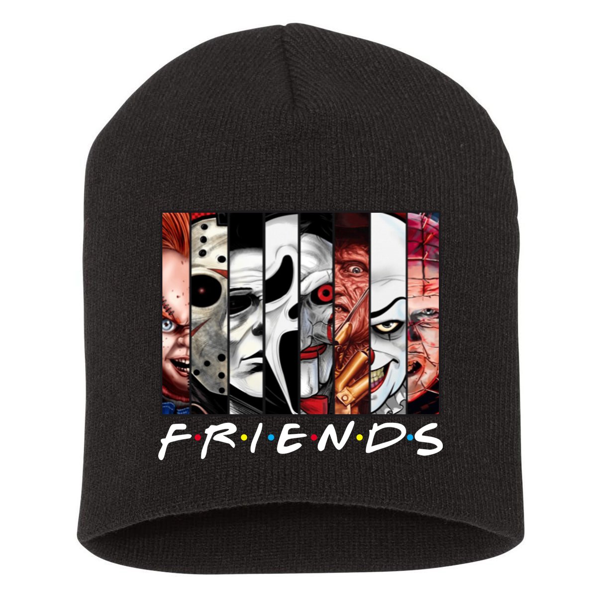 Friends Halloween Horror Squad Parody Short Acrylic Beanie