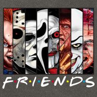 Friends Halloween Horror Squad Parody Cotton Canvas Backpack