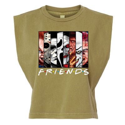 Friends Halloween Horror Squad Parody Garment-Dyed Women's Muscle Tee