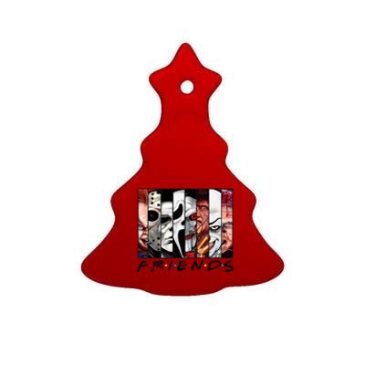 Friends Halloween Horror Squad Parody Ceramic Tree Ornament