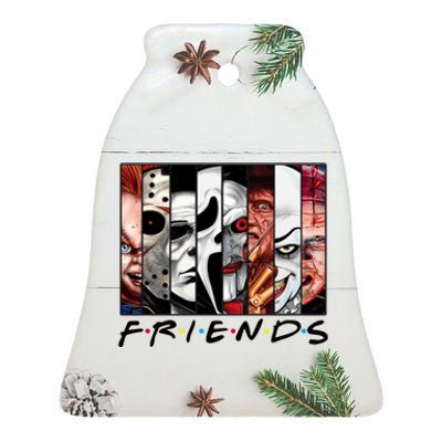 Friends Halloween Horror Squad Parody Ceramic Bell Ornament