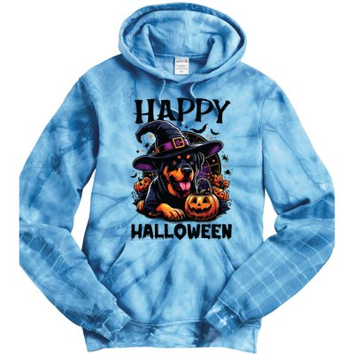 Funny Happy Halloween Rottweiler Lover Rottweiler Halloween Tie Dye Hoodie