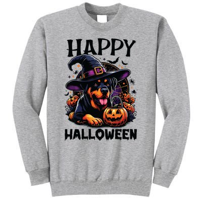 Funny Happy Halloween Rottweiler Lover Rottweiler Halloween Tall Sweatshirt