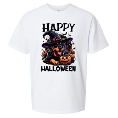 Funny Happy Halloween Rottweiler Lover Rottweiler Halloween Sueded Cloud Jersey T-Shirt