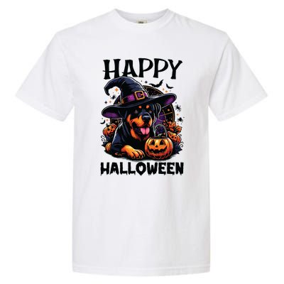 Funny Happy Halloween Rottweiler Lover Rottweiler Halloween Garment-Dyed Heavyweight T-Shirt