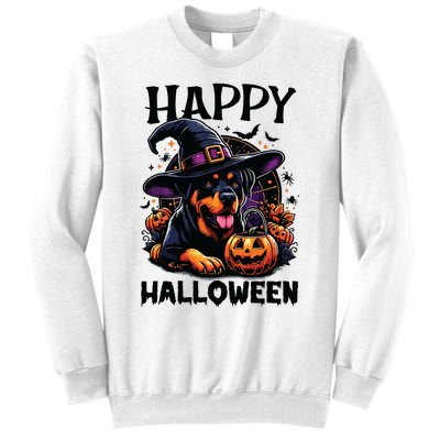 Funny Happy Halloween Rottweiler Lover Rottweiler Halloween Sweatshirt