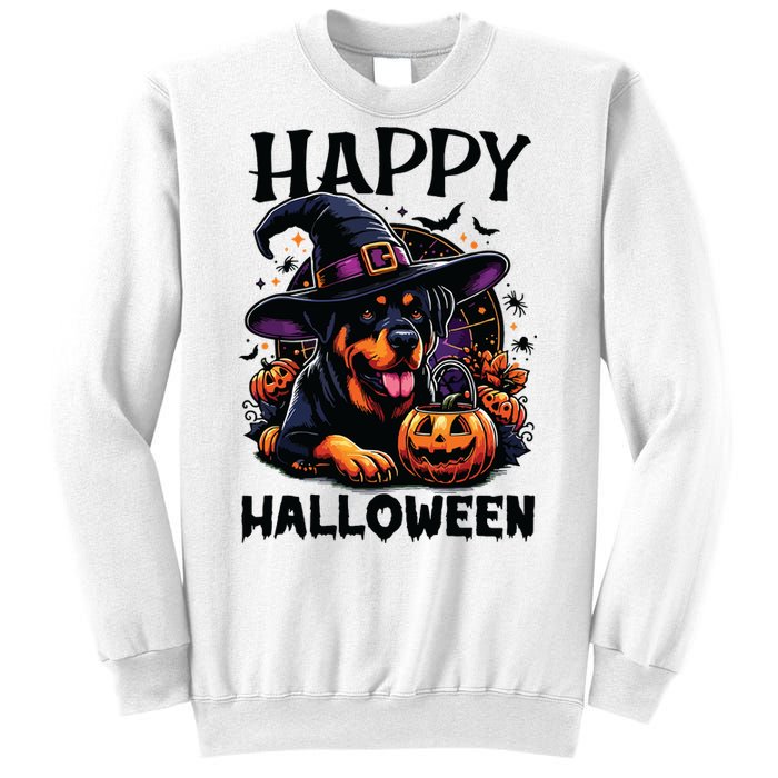 Funny Happy Halloween Rottweiler Lover Rottweiler Halloween Sweatshirt