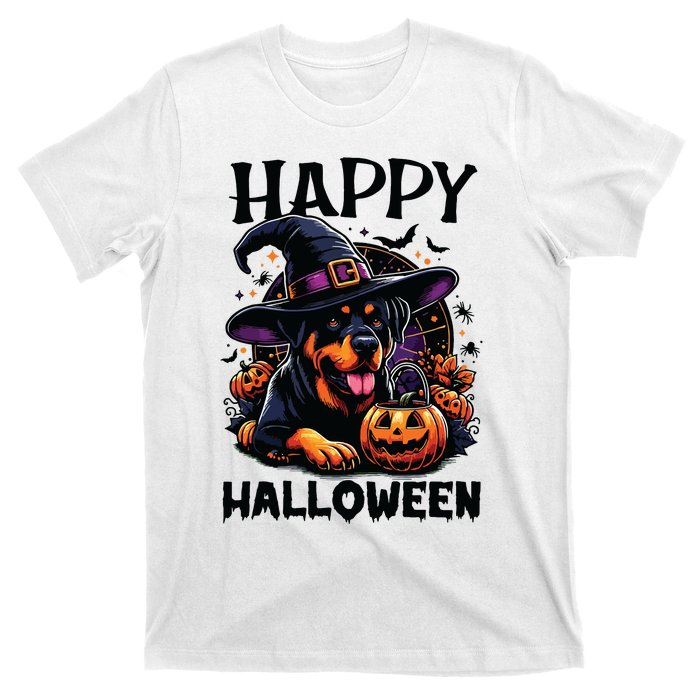 Funny Happy Halloween Rottweiler Lover Rottweiler Halloween T-Shirt