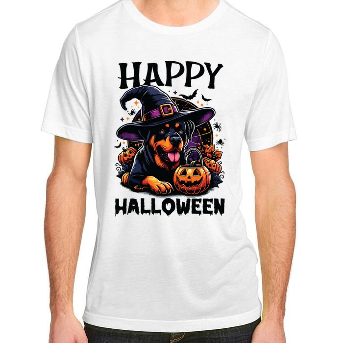 Funny Happy Halloween Rottweiler Lover Rottweiler Halloween Adult ChromaSoft Performance T-Shirt