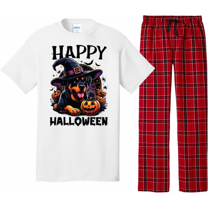 Funny Happy Halloween Rottweiler Lover Rottweiler Halloween Pajama Set