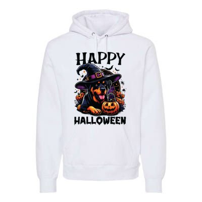 Funny Happy Halloween Rottweiler Lover Rottweiler Halloween Premium Hoodie