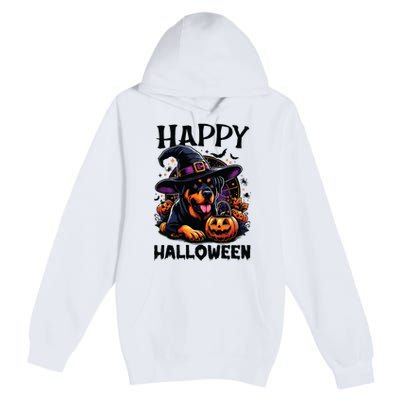 Funny Happy Halloween Rottweiler Lover Rottweiler Halloween Premium Pullover Hoodie