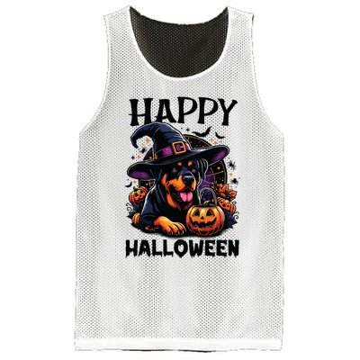 Funny Happy Halloween Rottweiler Lover Rottweiler Halloween Mesh Reversible Basketball Jersey Tank