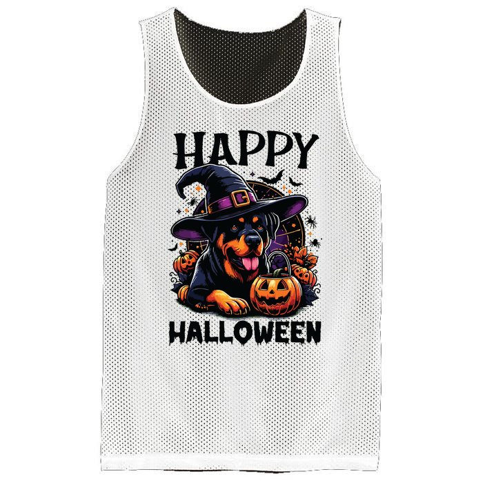 Funny Happy Halloween Rottweiler Lover Rottweiler Halloween Mesh Reversible Basketball Jersey Tank