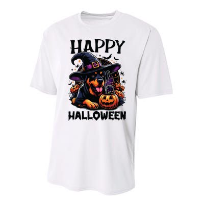 Funny Happy Halloween Rottweiler Lover Rottweiler Halloween Performance Sprint T-Shirt