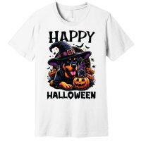 Funny Happy Halloween Rottweiler Lover Rottweiler Halloween Premium T-Shirt