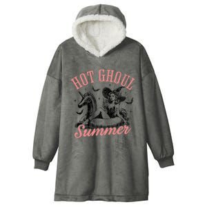 Funny Halloween Hot Ghoul Summer Summerween Hooded Wearable Blanket