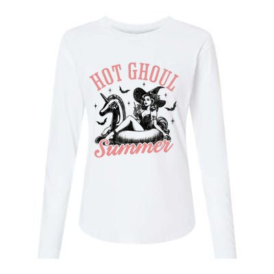 Funny Halloween Hot Ghoul Summer Summerween Womens Cotton Relaxed Long Sleeve T-Shirt