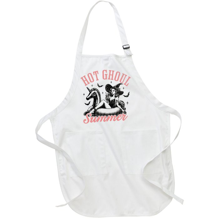 Funny Halloween Hot Ghoul Summer Summerween Full-Length Apron With Pockets