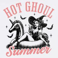 Funny Halloween Hot Ghoul Summer Summerween Women's Long Sleeve Flannel Pajama Set 