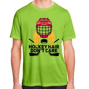 Funny Hockey Hair Dont Care Ice Hockey Player Goalie Great Gift Adult ChromaSoft Performance T-Shirt