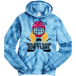 Funny Hockey Hair Dont Care Ice Hockey Player Goalie Great Gift Tie Dye Hoodie