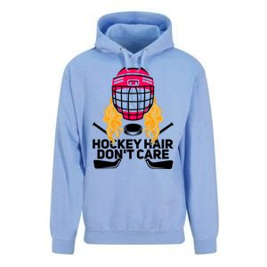 Funny Hockey Hair Dont Care Ice Hockey Player Goalie Great Gift Unisex Surf Hoodie