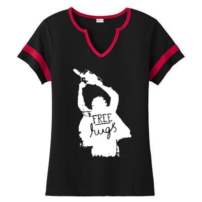 Free Hugs Horror Ladies Halftime Notch Neck Tee