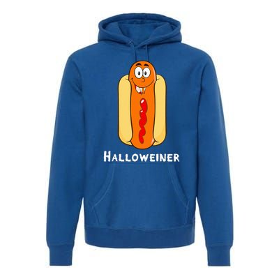 Funny Halloween Hot Dog Costume Halloweiner Party Weiner Premium Hoodie