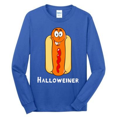 Funny Halloween Hot Dog Costume Halloweiner Party Weiner Tall Long Sleeve T-Shirt