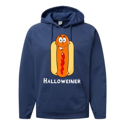 Funny Halloween Hot Dog Costume Halloweiner Party Weiner Performance Fleece Hoodie