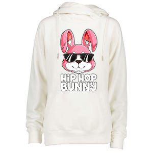 Funny Hip Hop Bunny Easter Rabbit Lover Funny Gift Womens Funnel Neck Pullover Hood