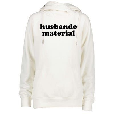 Funny Husbando Husband Material Anime Fan Womens Funnel Neck Pullover Hood