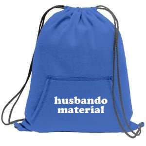 Funny Husbando Husband Material Anime Fan Sweatshirt Cinch Pack Bag