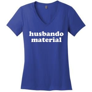 Funny Husbando Husband Material Anime Fan Women's V-Neck T-Shirt