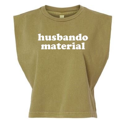 Funny Husbando Husband Material Anime Fan Garment-Dyed Women's Muscle Tee