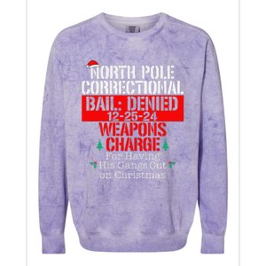 For Having His Gangs Out North Pole Correctional Matching Colorblast Crewneck Sweatshirt