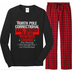 For Having His Gangs Out North Pole Correctional Matching Long Sleeve Pajama Set