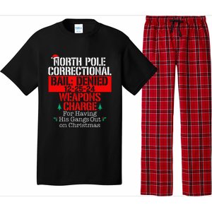 For Having His Gangs Out North Pole Correctional Matching Pajama Set