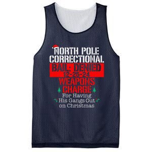 For Having His Gangs Out North Pole Correctional Matching Mesh Reversible Basketball Jersey Tank