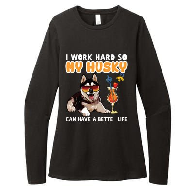 Funny Husky Husky Lovers Gifts Womens CVC Long Sleeve Shirt