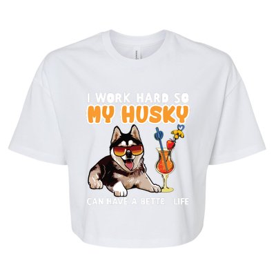 Funny Husky Husky Lovers Gifts Bella+Canvas Jersey Crop Tee