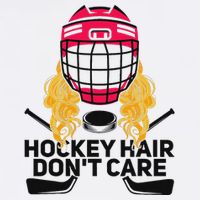 Funny Hockey Hair DonT Care Ice Hockey Girl Player Goalie Flat Bill Trucker Hat